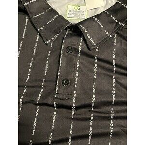 Men’s Obnoxious Golf Polo Shirt 4X 4XL F Bogeys All Over OG Loud Black Graphic